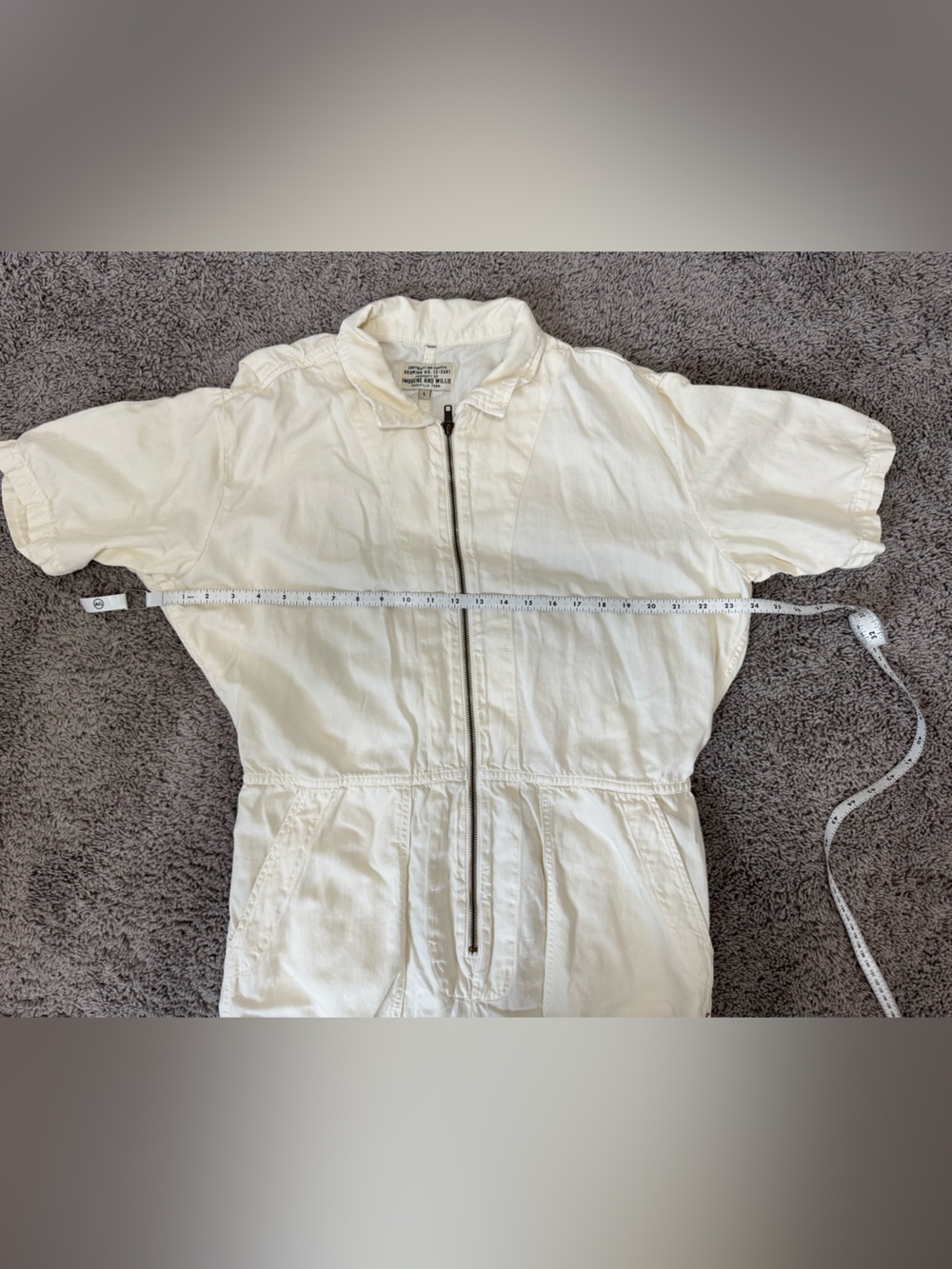 Imogen + Willie Utility Jumpsuit in Cream - Picture 9 of 10